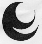 広島ひろしま（由来）「ヒロシマ」の「ヒ」を曲線でまろやかににデザイン。①広島（ひろしま）②モミジ③アビ④モミジ