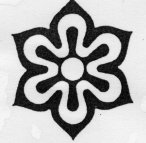 京都府きょうと（由来）中央に「京」の文字をひとがたに図案化。六葉の形は、古都の格調高い土地柄を表しています。①京都（きょうと）②シダレザクラ③オオミズナギドリ④キタヤマスギ