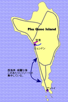 フーコック島案内地図