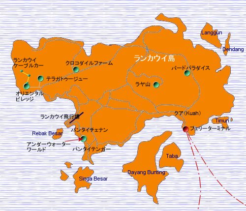 ランカウイ島地図