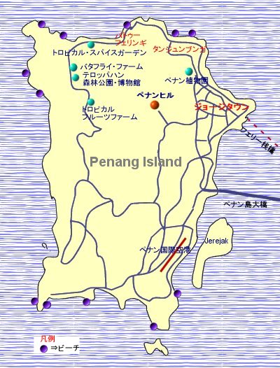 ペナン島地図