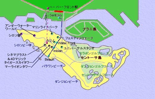 セントーサ島地図