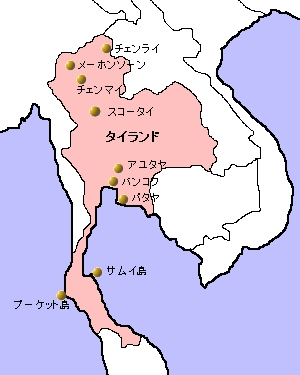 タイランド地図