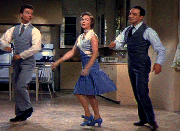 左から、ドナルド・オコナー、レイノルズ、ケリー