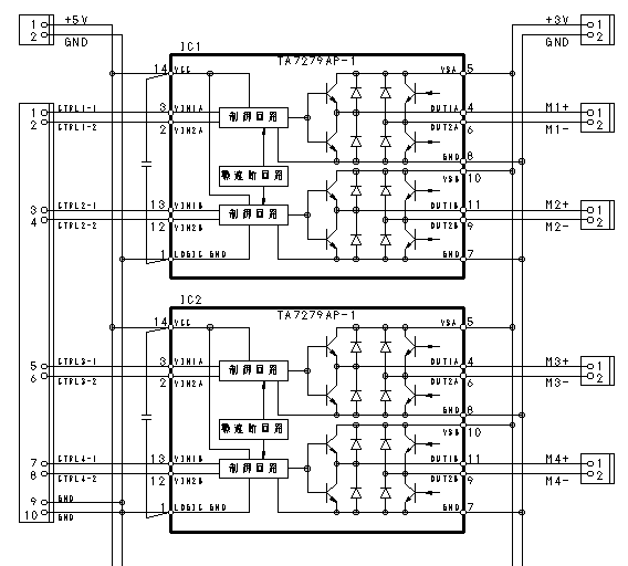 ＤＣモーター駆動基板回路図